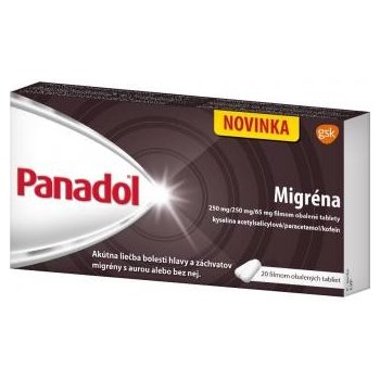 Panadol Migréna tbl.flm.20 x 250 mg/250 mg/65 mg