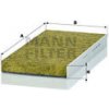 Filter vnútorného priestoru MANN-FILTERFreciousPlus Motor. priestor v strede, pod krytom nádržky na vodu, 360mm FP 36 006 (FP36006) EAN: 4011558827533