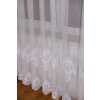 Biela krajková záclona SELENE - vlastný rozmer Uchytenie závesu: Dekoračné krúžky strieborné, Šírka záclony: 300cm