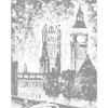 ZUTY Bodkovanie - BIG BEN VO FARBÁCH Rámovanie: bez rámu a bez vypnutia plátna, Rozmer: 80x100 cm
