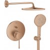 Súprava horná sprcha so sprchovacím ramenom Grohe Rainshower Mono 26558DL0, vaňová/sprchová batéria Grohe Essence 24058DL1, 26574DL0, 26658DL0, 28388DA0