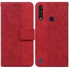 Peňaženkové kožené puzdro na Motorola Moto G8 Power Lite - Červená