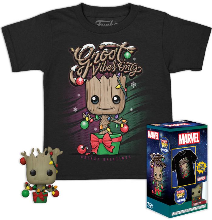 Funko Pop! set The Guardians of the Galaxy Holiday Groot a tričko L