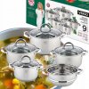 Súprava hrncov MG Home Verso nerezová oceľ 9 ks