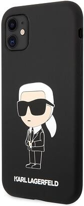 Púzdro Karl Lagerfeld Liquid Silicone Ikonik NFT iPhone 11 čierne
