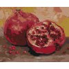 ZUTY Maľovanie podľa čísel GRANÁTOVÉ JABLKO Rámovanie bez rámu a bez vypnutia plátna Rozmer 80 x 100 cm