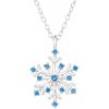 Olivie Strieborný náhrdelník MODRÁ SNEHOVÁ VLOČKA 7656 Ag 925; ≤1,3 g.