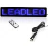 Auto LED displej modrý s diaľkovým ovládaním 23 x 5 x 1 cm, 12V
