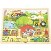 Detské drevené puzzle Viga Farma 48 ks