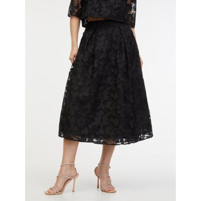 Orsay Women's Lace Midi Skirt Women's black