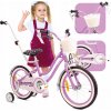 Detský bicykel SUN BABY Heart bike 16 palcov pre dievčatko Fialový