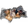 Fototapeta diera na stenu 3D Cválajúca kone 95x73 cm