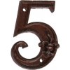 Kovové číslo 5 na dom 8,1x1,1x11,6 cm Esschert design