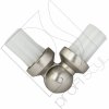 Spojka rohová 19mm Satin nikel