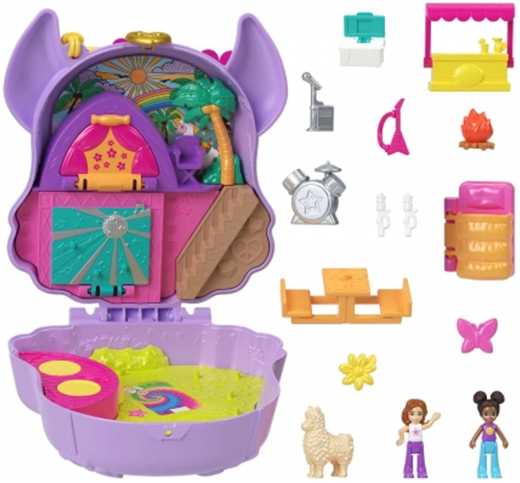 MATTEL Polly Pocket mini pocketová kabelka Llama Camp