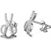 Majya Strieborné náušnice NÔŽKY 10171