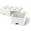 LEGO® úložný box so šuplíkmi 250x500x180mm biely