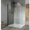 Gelco VARIO BLACK jednodielna sprchová zástena na inštaláciu k stene, číre sklo, 1100 mm GX1211GX1014
