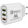 Maclean Energy nabíjačka QC 3.0 MCE479 B - biela Qualcomm Quick Charge 3,6-6V / 3A, 6-9V / 2A, 9-12V / 1,5A