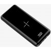 SES Power Banka s LED displejem a Wireless charge s bezdrátovým nabíjením 10000 mAh mAh - čierna 9120