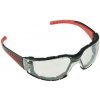 DEDRA okuliare ochranné číre, polykarbonát, odnímateľné tesnenie pena EVA, EN166, EN170, EN172