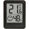 TFA Dostmann TFA 30.5060 - malý digitálny teplomer s vlhkomerom (čierny)