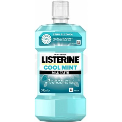 Listerine Cool Mint Mild Taste ústní voda 500 ml Zero