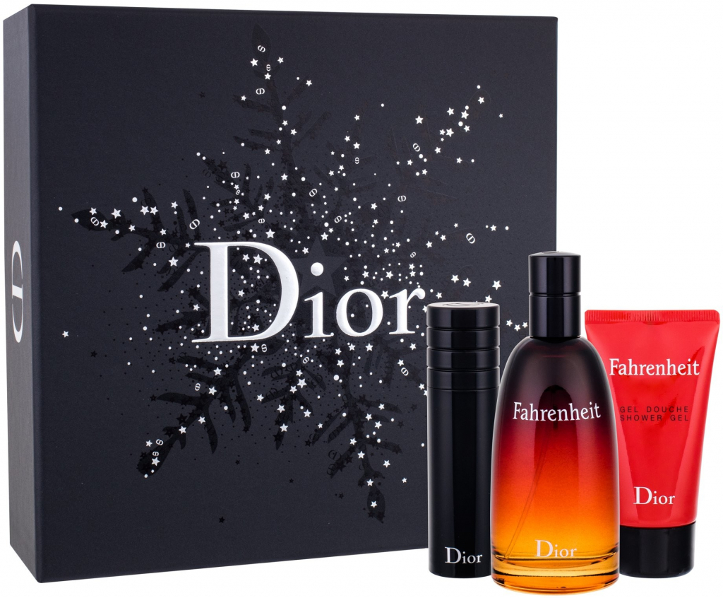 Christian Dior Fahrenheit Men EDT 100 ml + sprchový gél 50 ml + EDT 10 ml darčeková sada