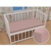 Detské jersey napínacie prestieradlo do postieľky JR-024 Hnedoružové 60 x 120 x 10 cm - do postieľky