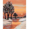 Zuty Diamantové maľovanie POTOK A ZIMNÁ KRAJINKA 40x50 cm vypnuté plátno na rám