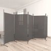 vidaXL Paraván 5-panelový 350268 433 x 180 cm antracitový