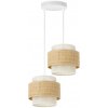 Belis | Závesný luster BOHO na lanku 2xE27/60W/230V juta/krémová | H0175