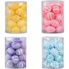 Kraslice plast 24ks 30mm pruhy, kvietky v krabičke, mix farieb