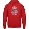AWDis Hoodie Mikina - Pozitívna myseľ, život - Ohnivá červená - S - Pánske