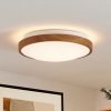 Lindby LED stropné svietidlo Mynte, Ø30cm, vzhľad dreva, plast - 9627278
