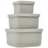 KikkaBoo Sada boxů na svačinu 3 ks Platinum Silicone Sand