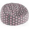 Sablio Sedací vak Cocoon Velké růžové puntíky - 75 x 45 x 35 cm