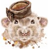 ZUTY Maľovanie podľa čísel - MYŠKA S HNEDÝM KLOBÚKOM Rámovanie: vypnuté plátno na rám, Rozmer: 40x50 cm