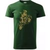 Dirt bike vintage - Tričko extra veľké (5-8XL) - 5XL ( Fľaškovozelená )