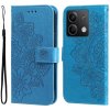 Peňaženkové kožené puzdro 7-petals na Xiaomi Redmi Note 13 - Modrá