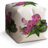 Sablio Taburet Orchidey a kamene - 40x40x40 cm