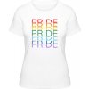Premium Tričko Dúhový dizajn Pride Pride Pride Biela