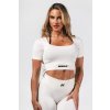 Nebbia Tvarujúci bezšvový crop top FLOW SEAMLESS 499 cream