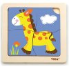 Drevené puzzle pre najmenších Viga 4 ks Žirafa