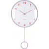 Nástenné hodiny s kyvadlom Cheeky Dome, svetlofialové