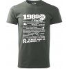 1980 v kocke - Klasické pánske tričko vyššej gramáže - XS ( Tmavá bridlica (sivá so zeleným nádychom) )