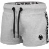 PitBull West Coast - dámské šortky French Terry SMALL LOGO šedý melír XS