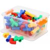 Školská plastová 3D stavebnica Trubičky v boxe, 80 ks