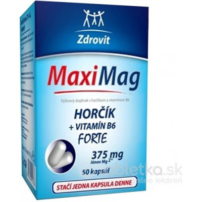 Zdrovit MaxiMag HORČÍK FORTE (375 mg) + VITAMÍN B6 - 50 ks