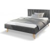 Wilsondo Čalúnená jednolôžková posteľ 120x200 Heaven - šedá
